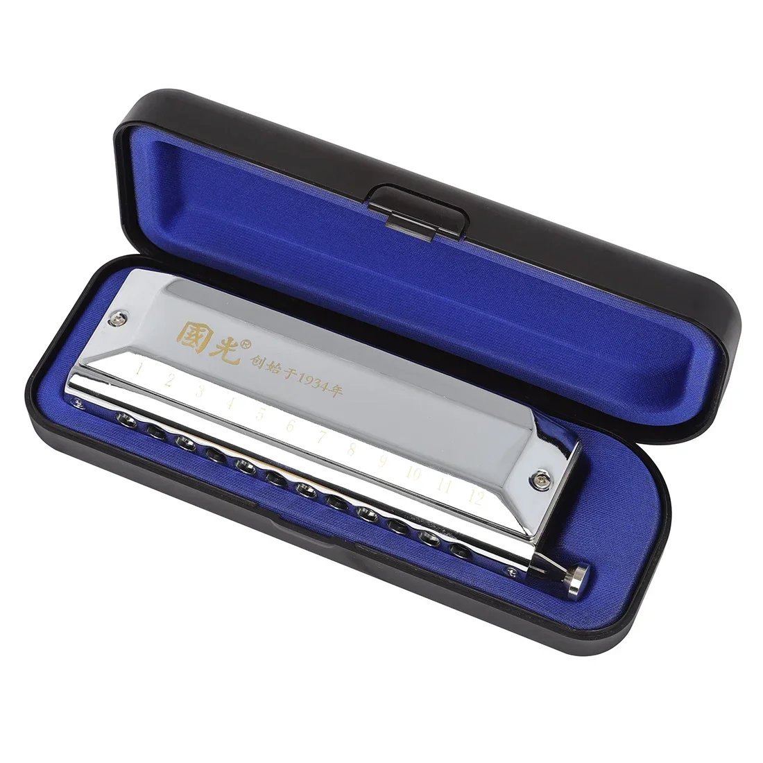 Silver 12 Hole 48 Tones Harmonica Professional Stainless Steel Harmonica for Children/Adult Gift - view 3