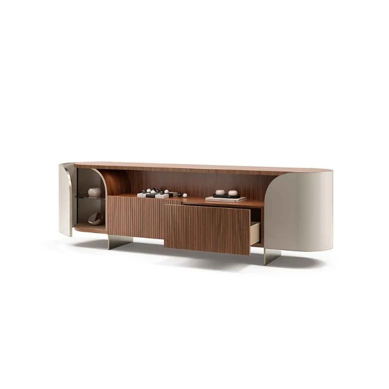 Italian light luxury solid wood dining side cabinet modern simple hotel club locker model room TV cabinet storage cabinet