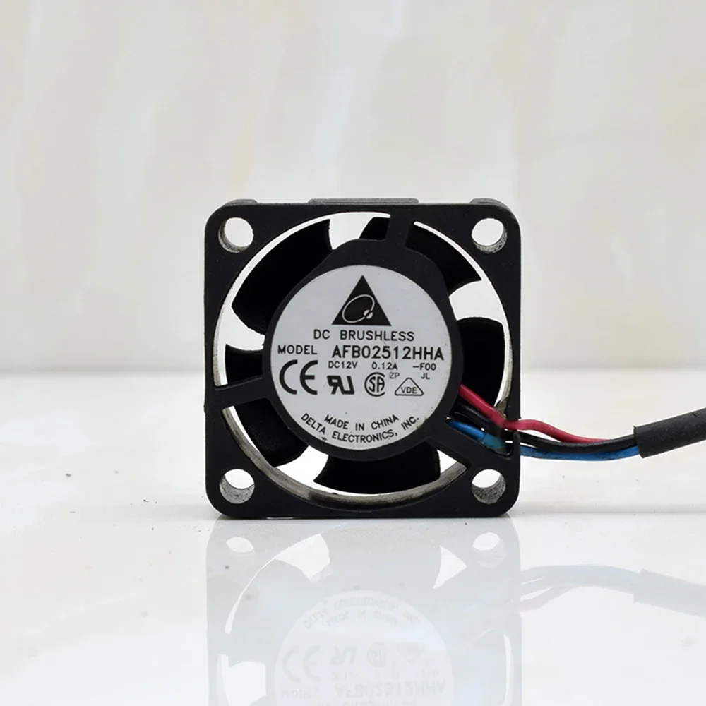 Para Delta AFB02512HHA 2.5CM 12V 0.12A Ventilador de refrigeración de 2 o 3 cables 370-5126 V240 V210 P/N:3705126-01 25x25x10 mm