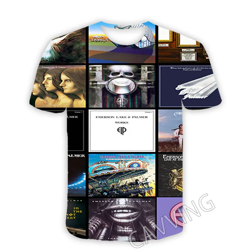 CAVVING 3D Printed Emerson Lake & Palmer Band Casual T-shirts Hip Hop T Shirts Harajuku Styles Tops Clothing for Men/women