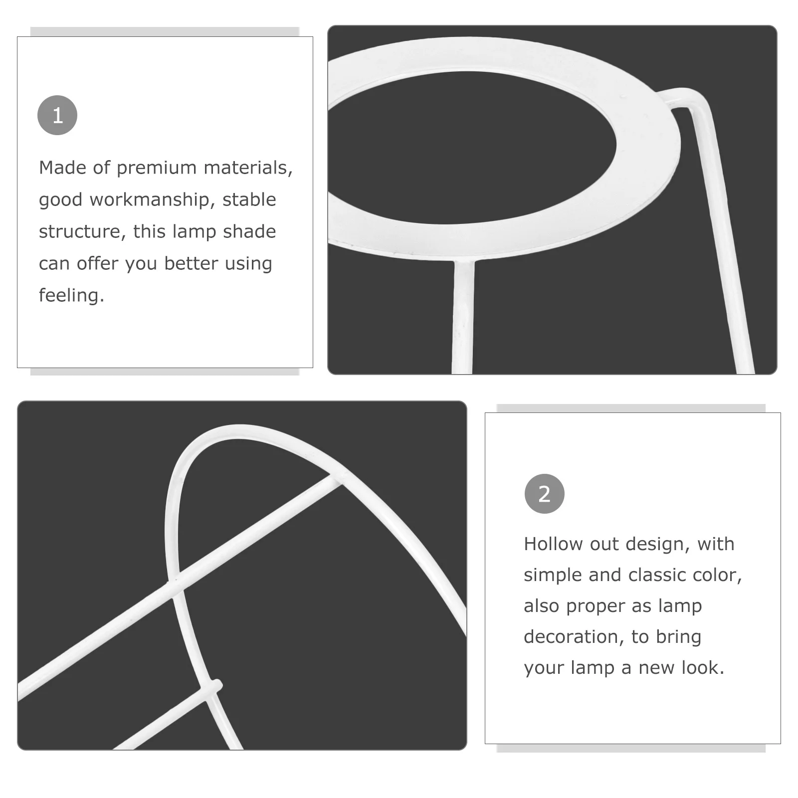 

Lampshade Frame E27 Socket Iron Wire Light Cage Guard DIY Ring Lamp Shade Holder for Wall Table Desk Lamps Lampshade Frames