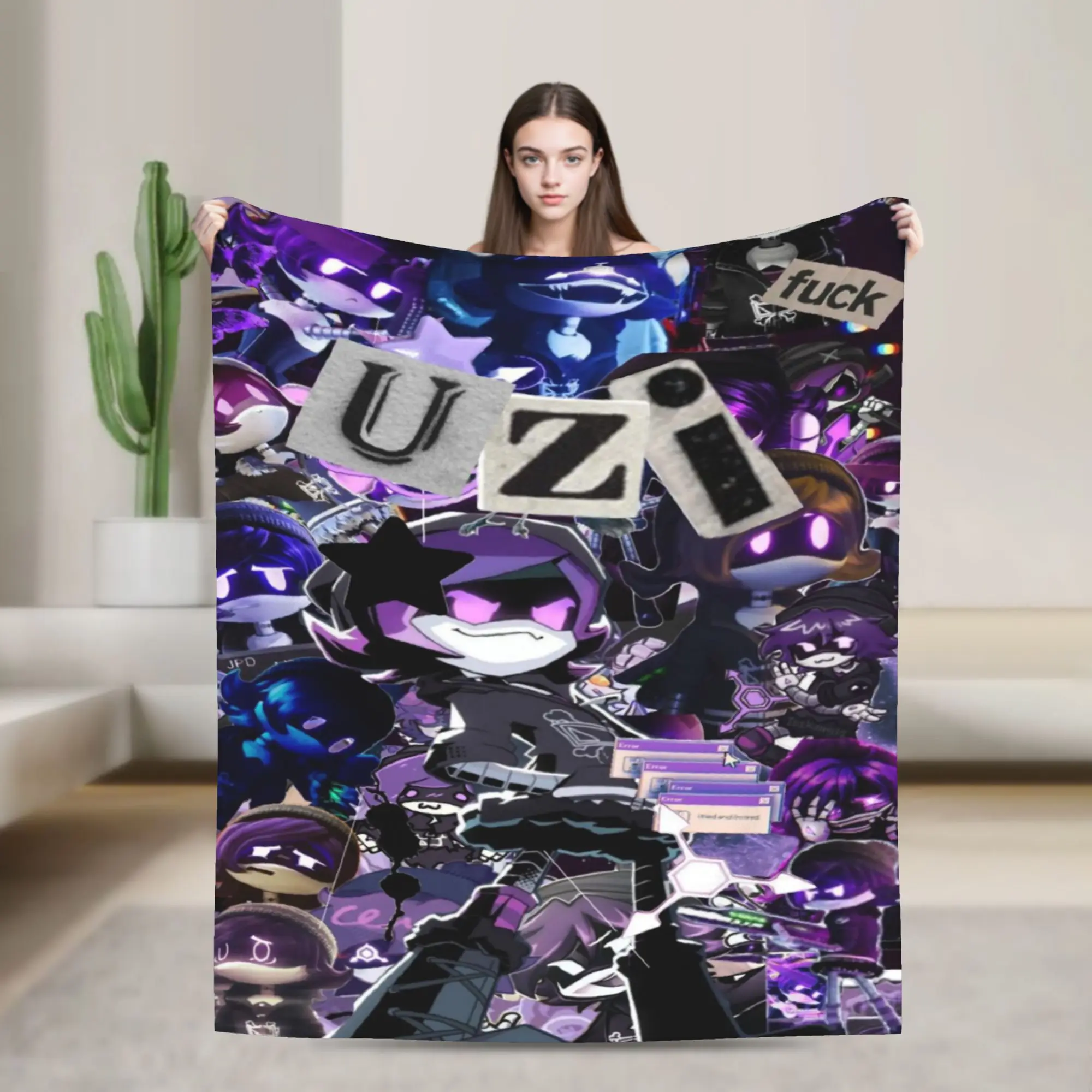 Uzi Murder Drones  Blanket Super Soft Warm  Throw Blankets for Couch 50x60 Inch Multi-size Quilt