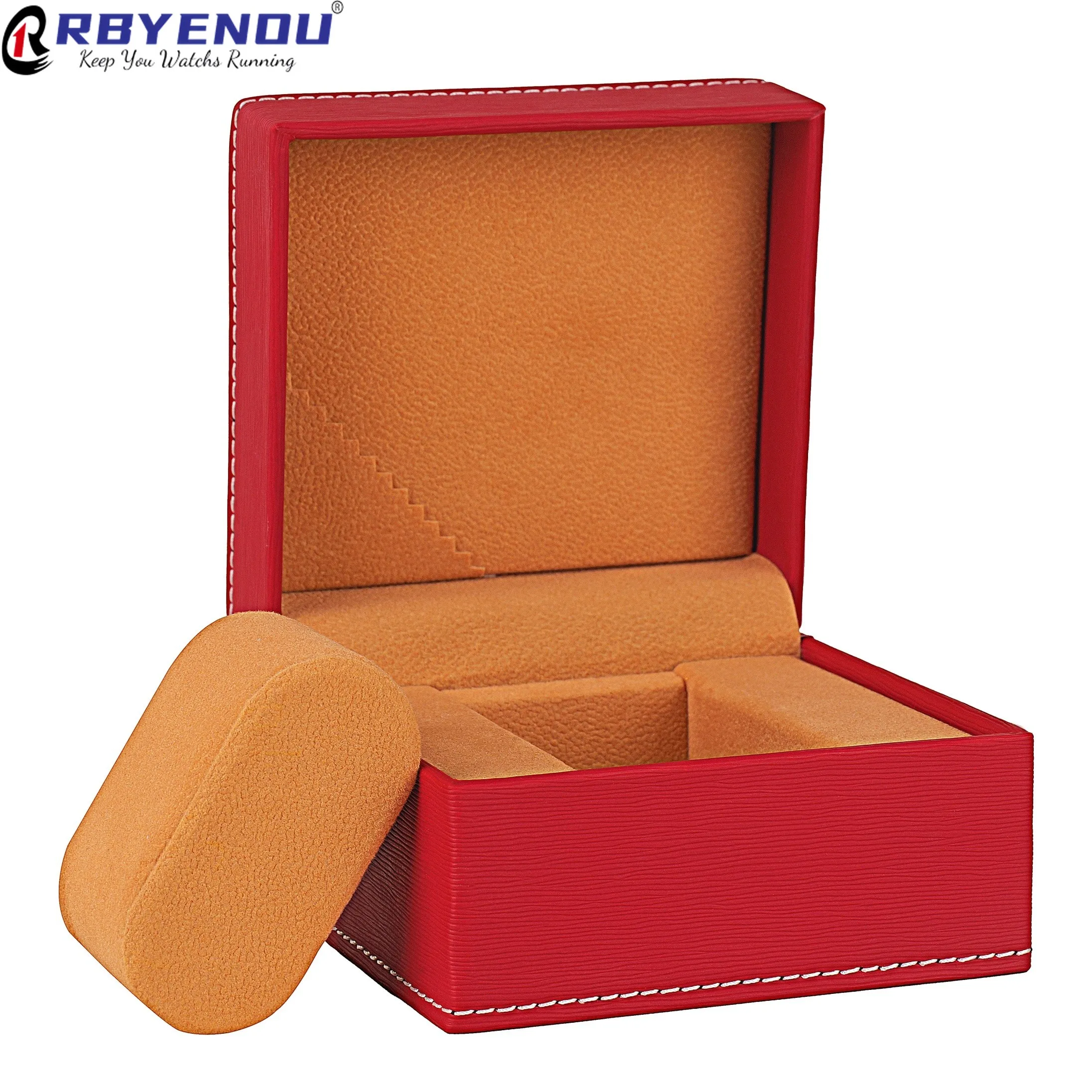 

High-quality Exquisite Red-Brown Watch Case Box Ideal For Personal Gifts Corporate Gifting Travel Organization Customized Logo