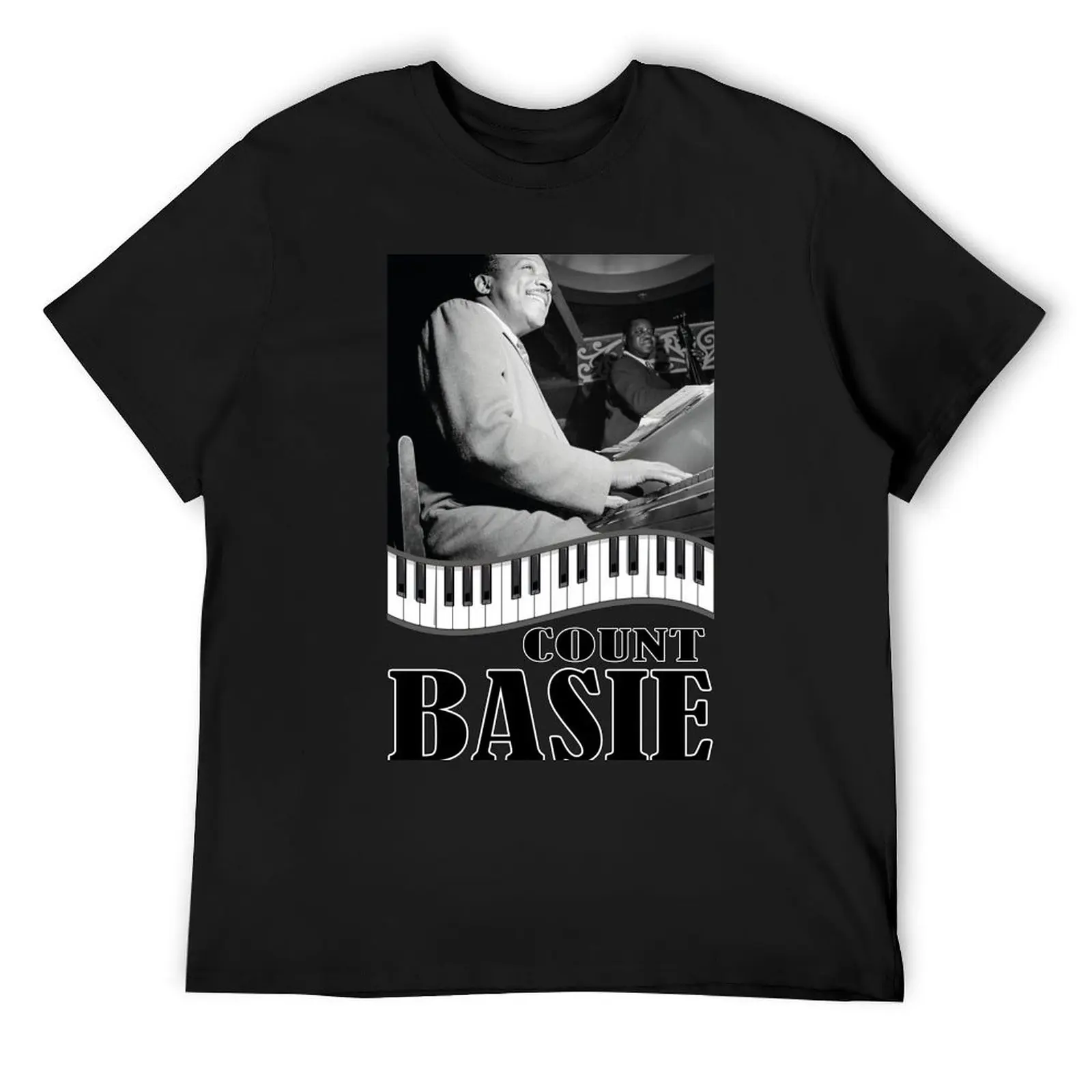 Count Basie T-Shirt man t shirt hippie clothes plus size clothes graphic t shirt vintage fitted t shirts for men