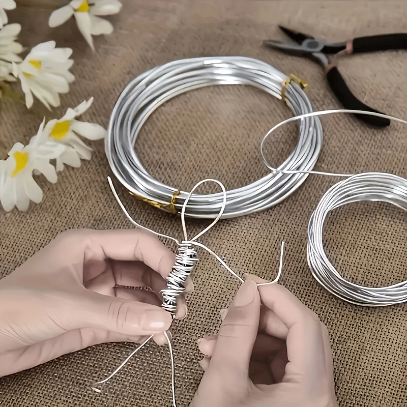 1 Roll Diameter 0.8mm Flexible Anodized Aluminum Craft Wire Heavy Duty Bendable DIY Wire for Dolls Models Bonsai Trees Crafts image 3