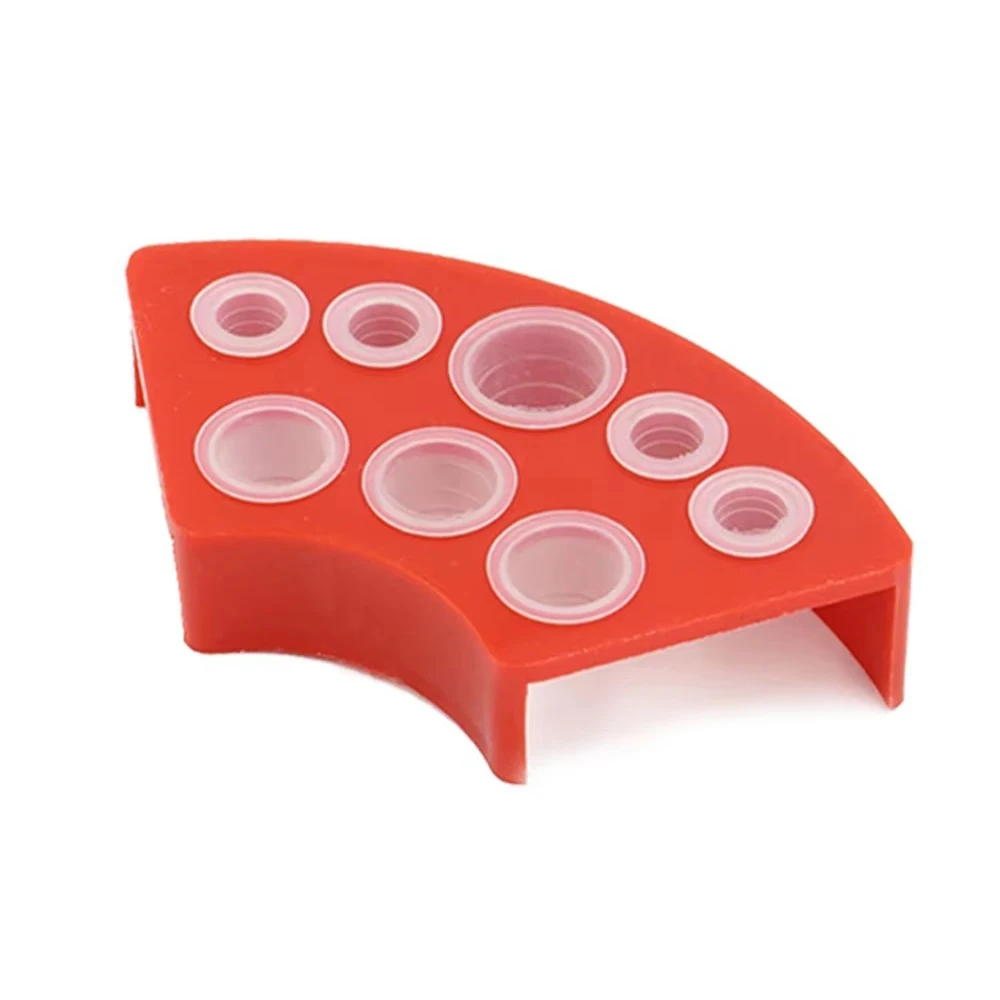 Soporte para vaso para tinta de tatuaje con 8 agujeros, soporte para tapas de pigmento de tatuaje de plástico ABS, contenedor de pigmento, accesorios para tatuaje