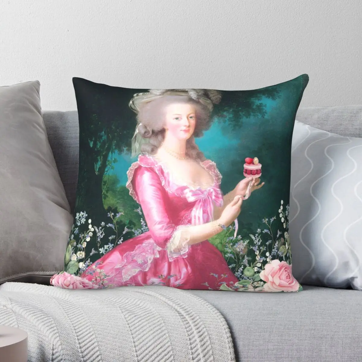 Marie Antoinette Patisserie Le Jardin Kissenbezug Polyester Leinen Samt Gedruckt Zip Decor Kissen Fall Sofa Kissen Abdeckung
