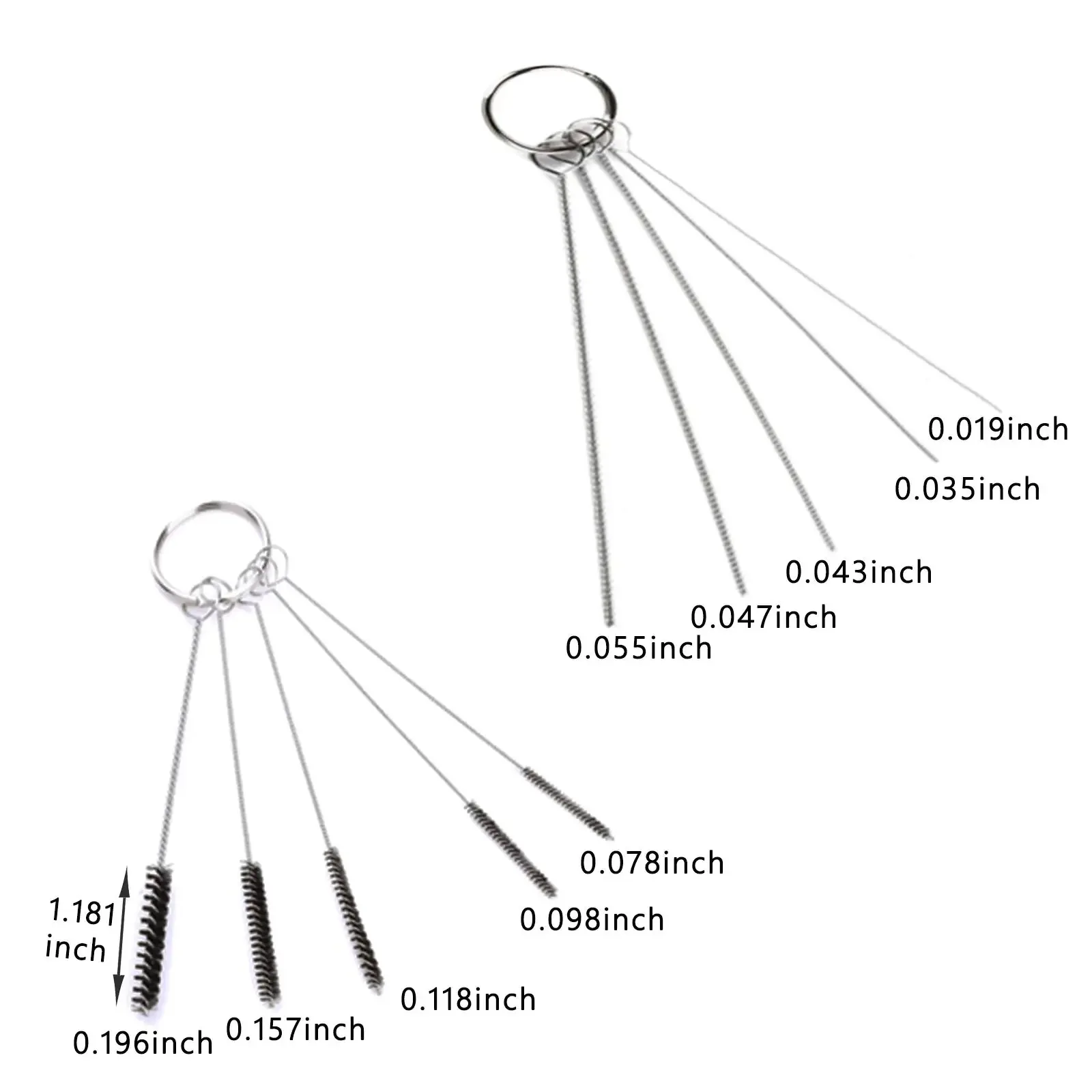 طقم تنظيف البخاخة، وعاء تنظيف مع حامل وفرش التنظيف/إبر، أغطية حماية لفرشاة الهواء ذات الأطراف المزدوجة