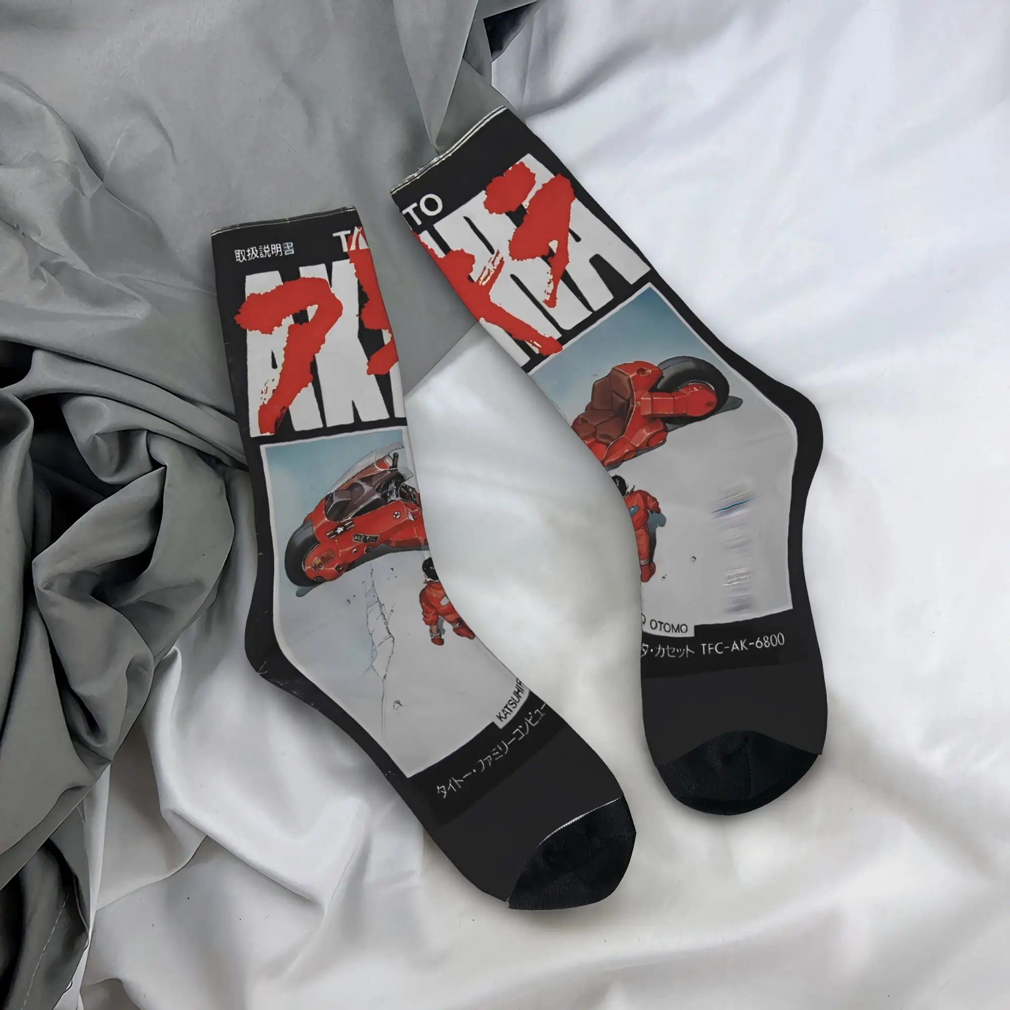 

Женские и мужские носки, японские аниме-фильмы, чулки Akiras, осенние мягкие носки Kawaii с узором, противоскользящие носки для бега