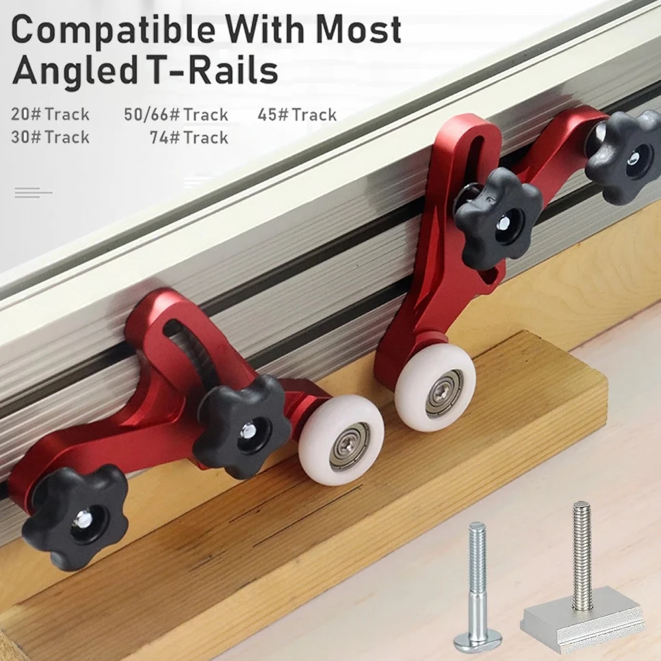 1 Pair Unidirectional Feeder Roller, Aluminum Alloy Table Saw Pressing Roller for Wood Feeding, Precision Woodworking Tool