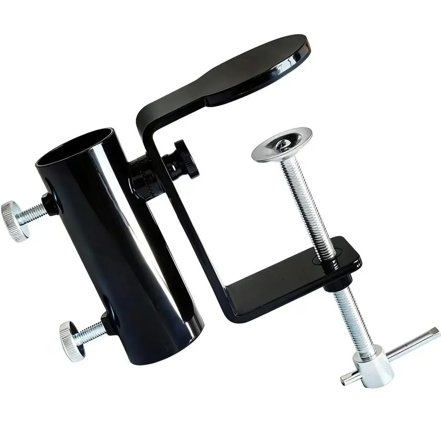 

Крепление для зонта на балконную перилу, улучшенный стальной держатель для зонта, крепится к перилам террасы, стульям, скамейкам, столбам