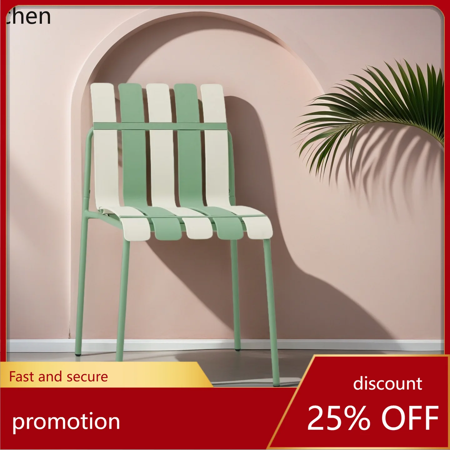 

HXL Light Luxury Plastic Dining Chair Leisure Plastic Chair Sunproof Bar Chair