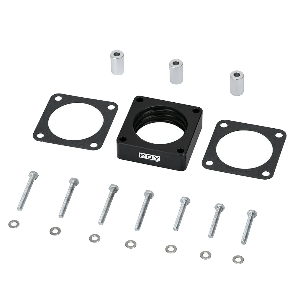 Black Throttle Body Spacer Gaskets Adaptor for Jeep Wrangler TJ YJ LJ Cherokee XJ 2.5L 4.0L Engine