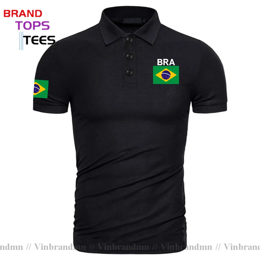 Brazil Polo Shirt Men Brasil Polo Shirts New Streetwear 2022 Tops Jerseys Polos Clothing Nation Brazilian Flag Brasil BR T Shirt