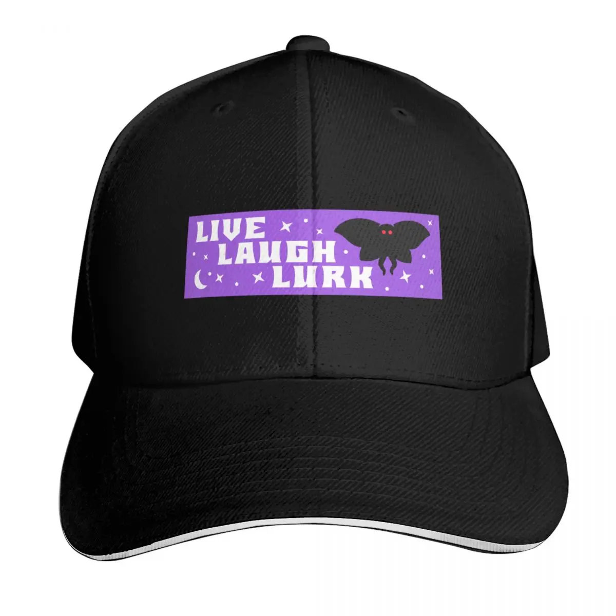 Mothman Live Laugh Lurk bumper Baseball Cap golf hat genuine Luxury Cap Hip Hop Golf Wear For Girls Men's