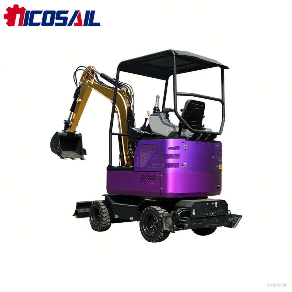 مقطورة حفارة صغيرة، حفارة صغيرة صينية، حفارة بعجلات، مورد منتج مخصص #1