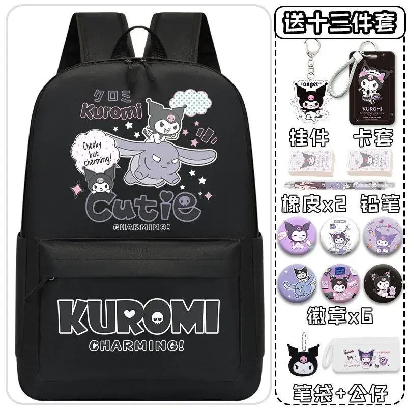 Sacola Sanrio Clow M para homens e mulheres, mochila leve, desenhos animados, fofa, proteção contra a espinha, durável, estudante