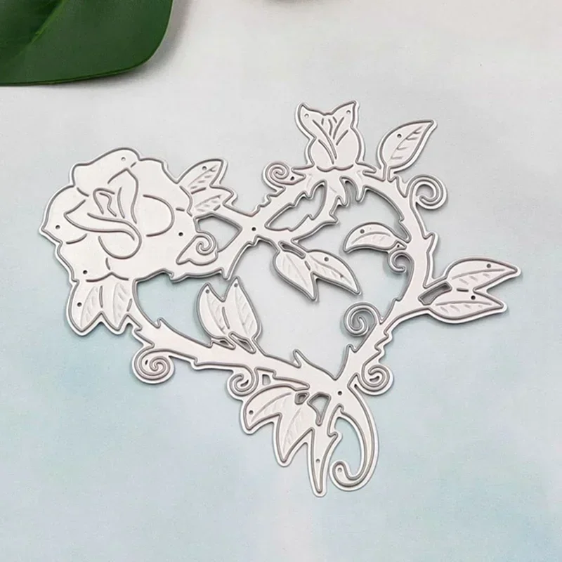 Delysia King Heart Shaped Roses Cutting Dies Stencil