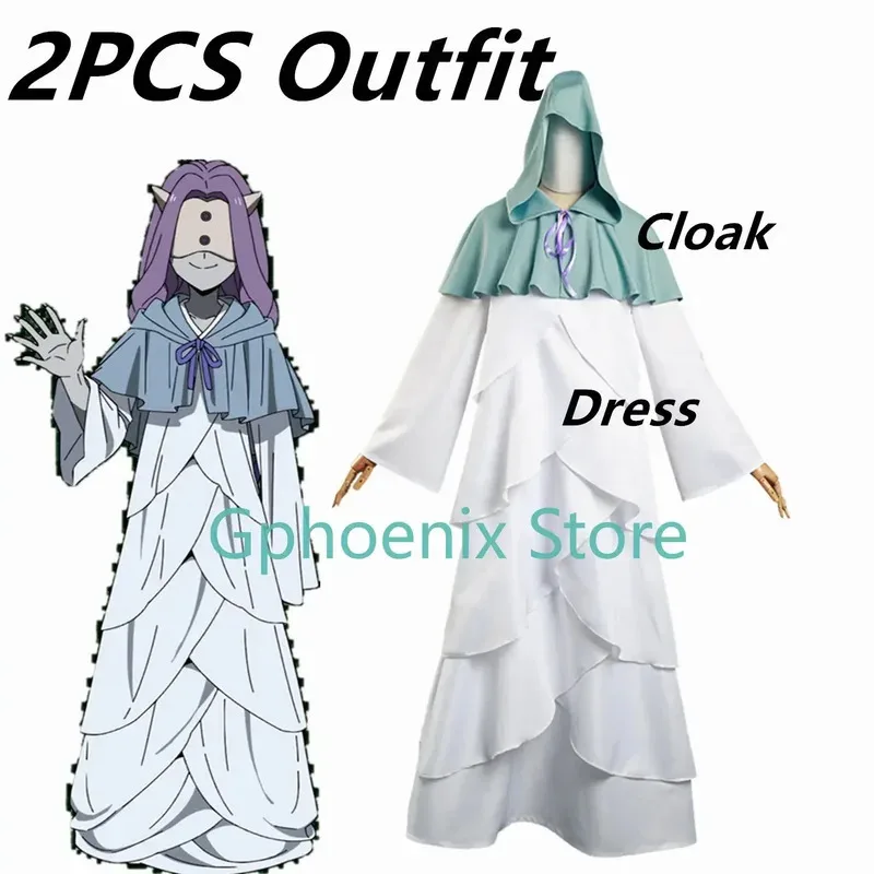 

The Promised Neverland Mujika Cosplay Dresses Ghost Mujika Costumes Cloak and Dress Full Outfit Halloween Carnival Costume