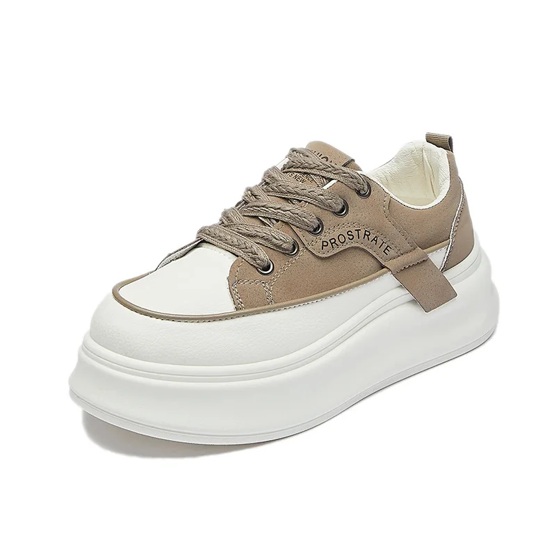 

Red Thick Bottom Casual Women's Shoes Comfortable Non-Slip Fashionable Flat Heel Breathable Mesh Lining All Season Wear