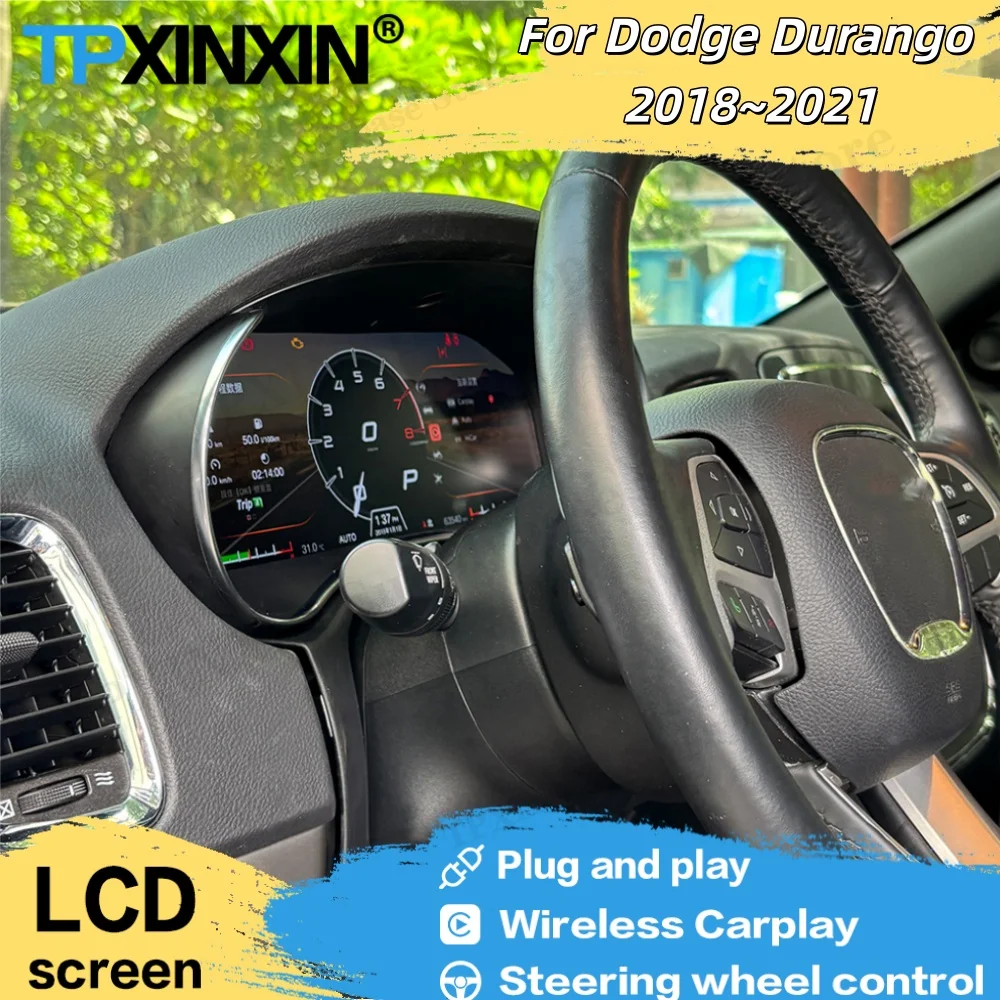 12.3 Inch Linux Support Carplay For Dodge Durango 2008~2021 LCD Performance Display Dashboard DenaliDigital Instrument Cluster