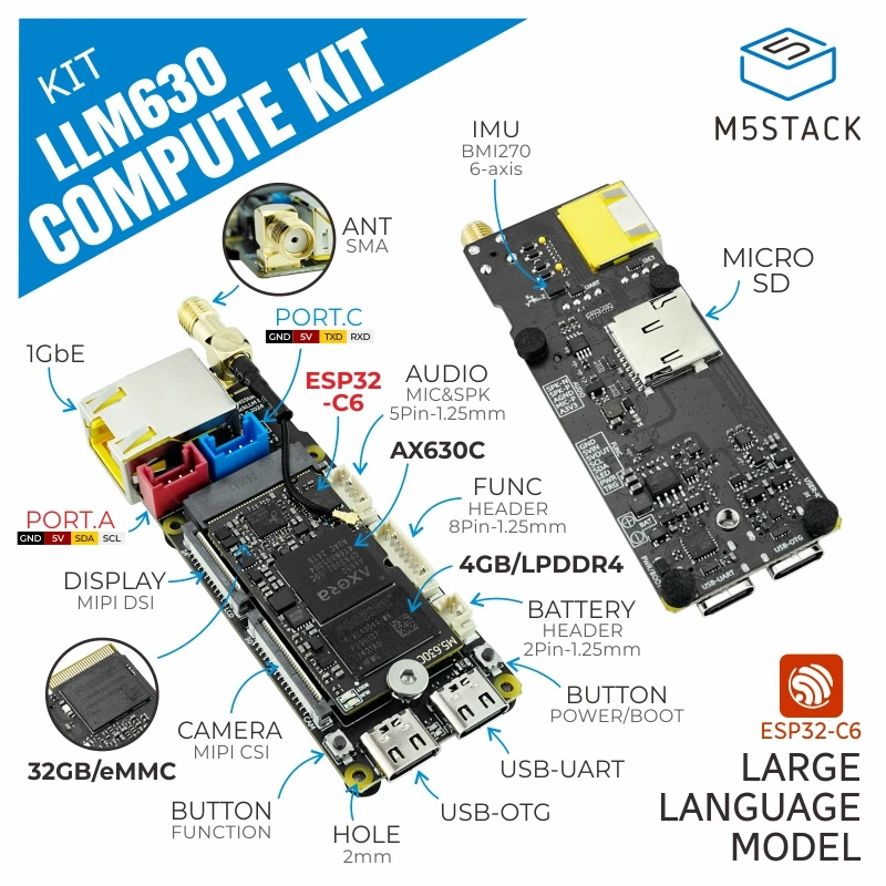 

M5Stack Official LLM630 Compute Kit(AX630C)