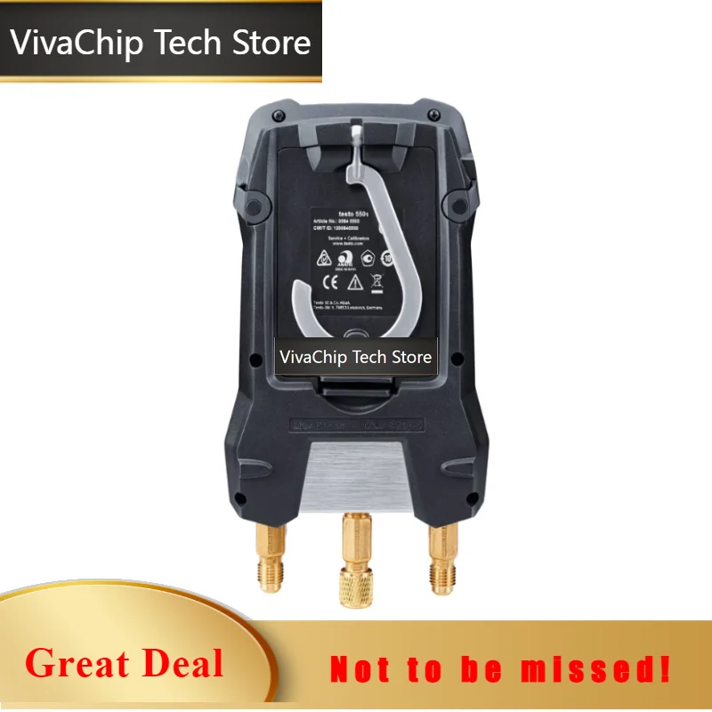 VivaCTTesto 550s With 3Pieces Hoses Intelligent Digital Display Refrigerant Meter with Bluetooth-compatible and Two-way Valve Gr
