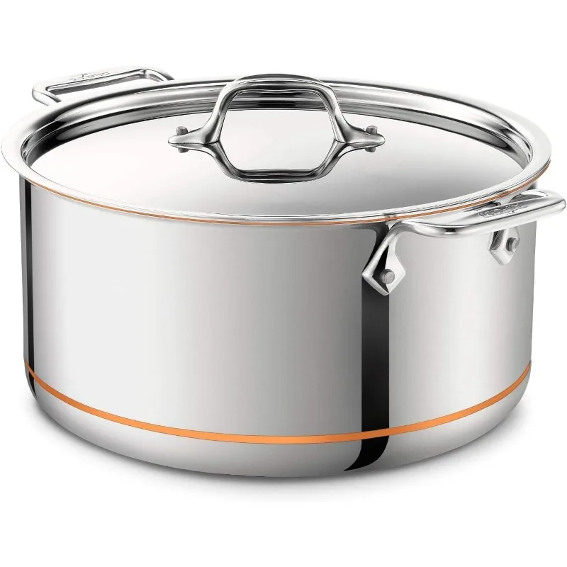 

All-Clad Copper Core Stainless Steel Stockpot Induction Oven Broiler Safe 600F Pots and Pans