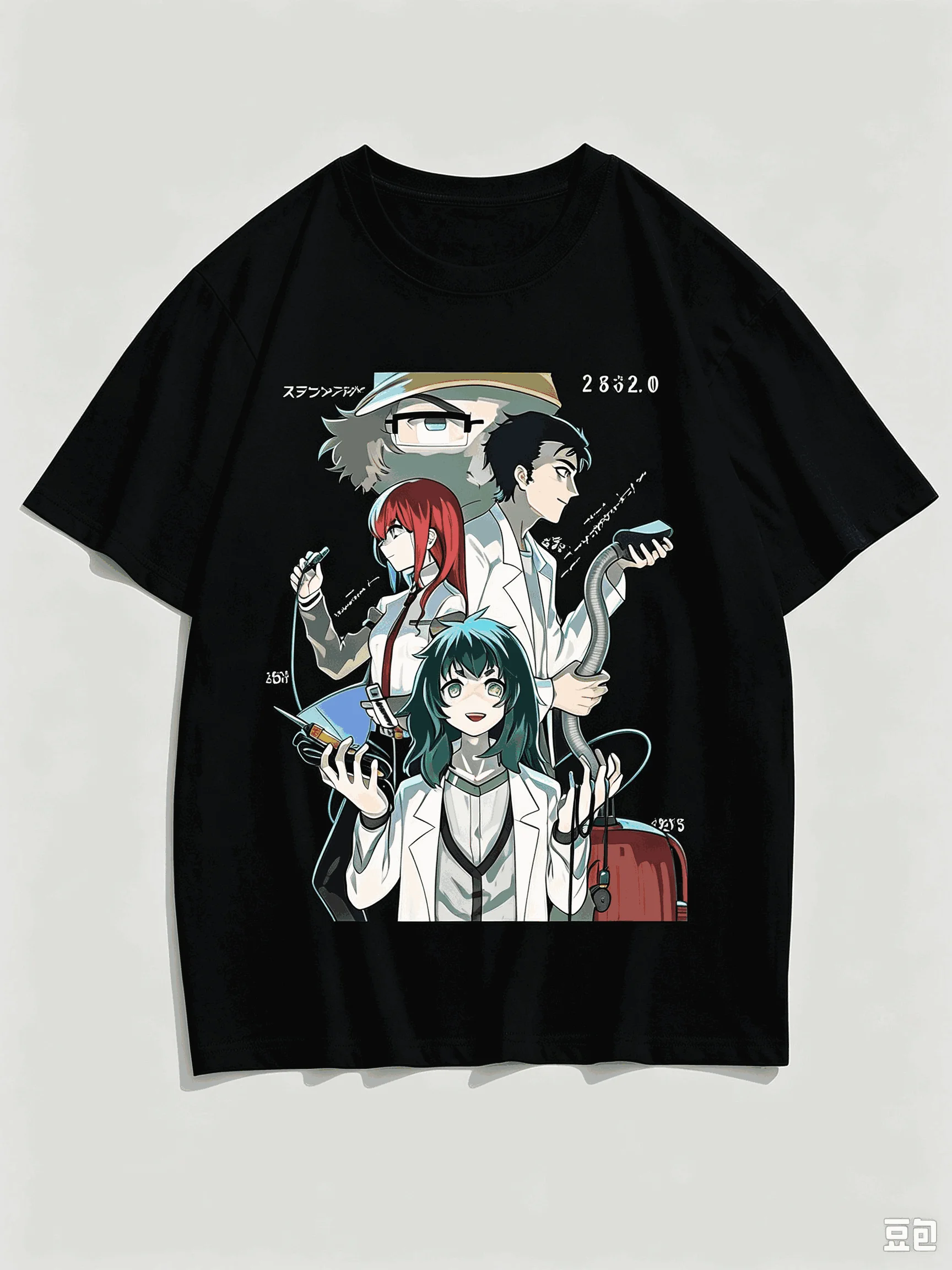 Steins Gate Graphic Print Crew Neck T-Shirt for Men Women Oversized Unisex Streetwear Trendy Cotton Fashion Hip Hop hot product