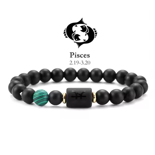 12 Zodiac Bracelets Natural Stone Cancer Virgo Leo Libra Bracelet Couples Friendship Gifts Bracelets jewelry pulsera hombre - Image 33