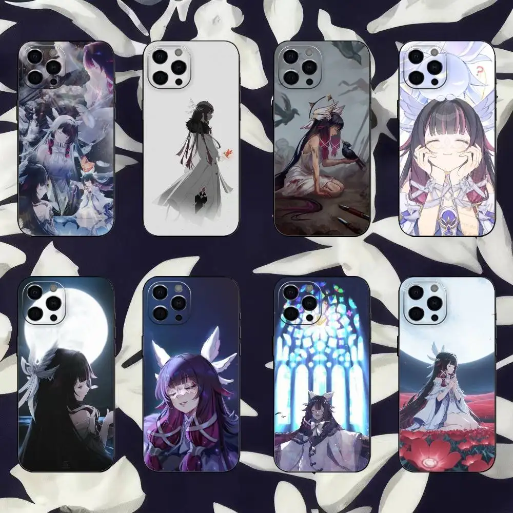 

G-Genshin l-Impact C-columbina Phone Case For iPhone 17,16,15,14,13,12,11 Plus,Pro,Max,XS Silicone black Soft Cover