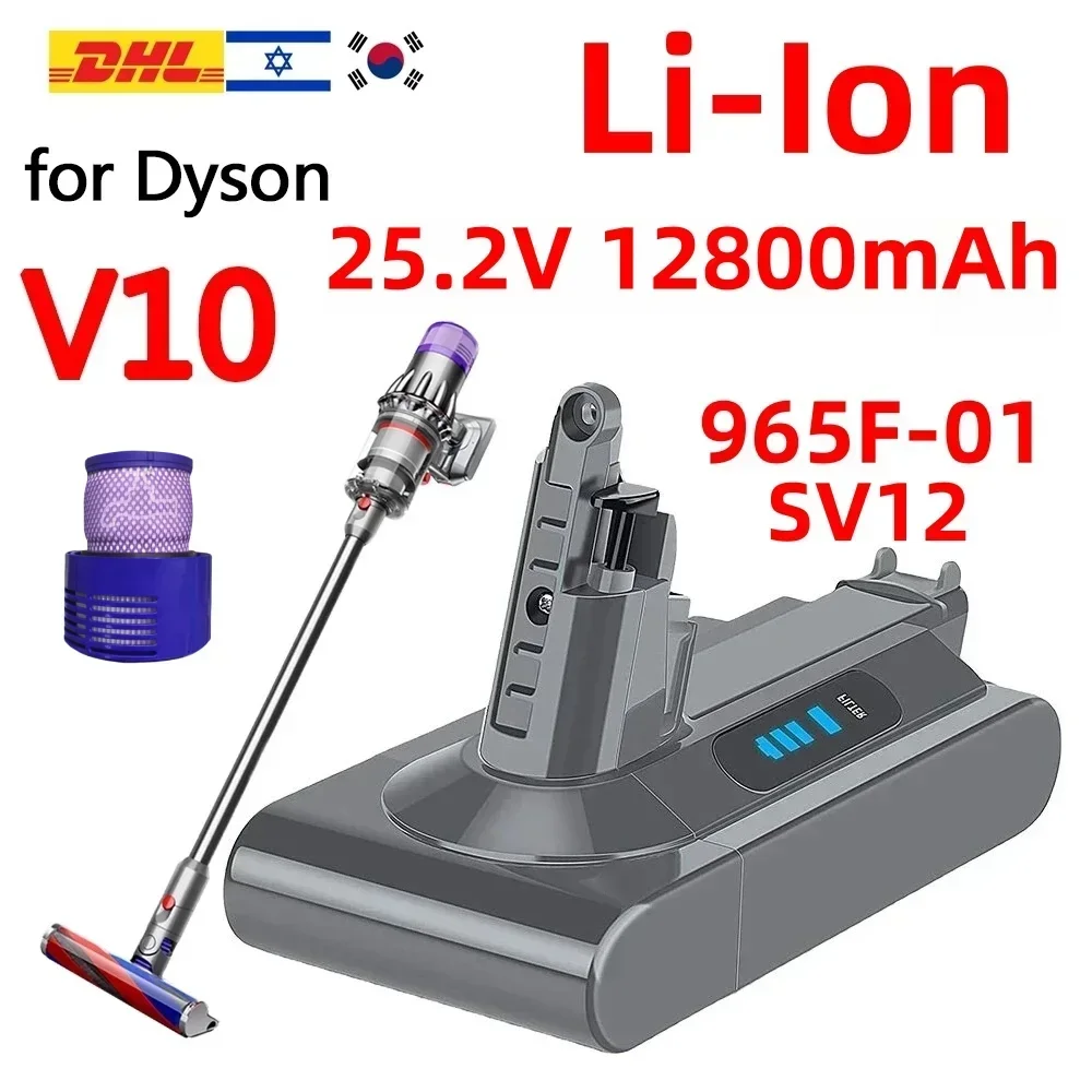 FOR compatible with Dyson V10 vacuum cleaner battery 12.8Ah,Dyson V10 battery handheld Dyson vacuum cleaner rechargeable battery