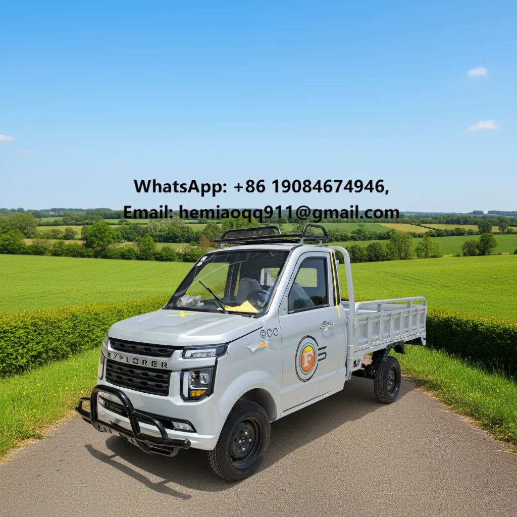 2026 Hot Sale China Manufacturing Factory New Energy High Quality Cab 2 Door Electric Car Adult Van Cargo Electric Pickup Truck