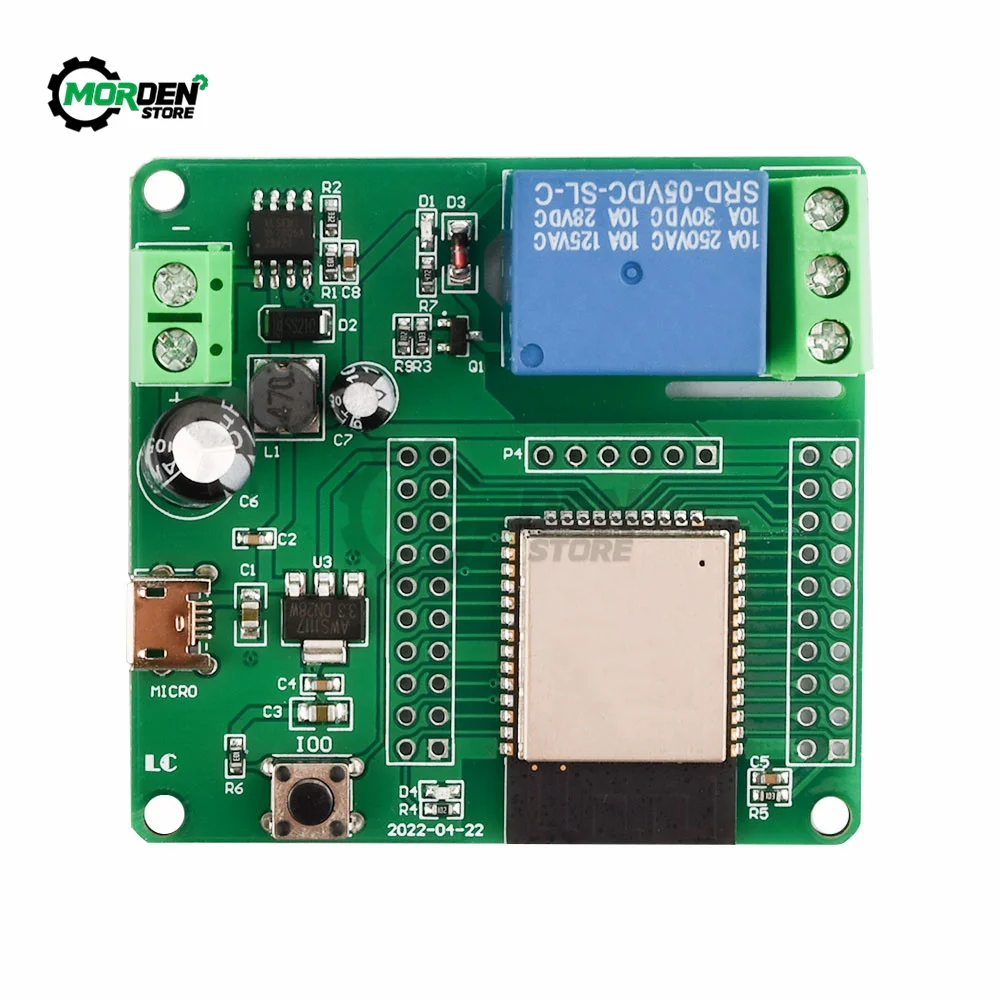 DC7-60V ESP32 WIFI Relay Bluetooth-Compatible Single Channel Relay Module Intelligent Module Power Supply