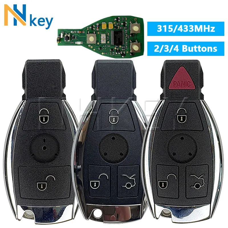 

For Mercedes Benz A C E S GLA GLC GLK W203-W222 315/433MHz NEC Chip BGA Style FBS3 System Car Remote Key Support BGA&NEC