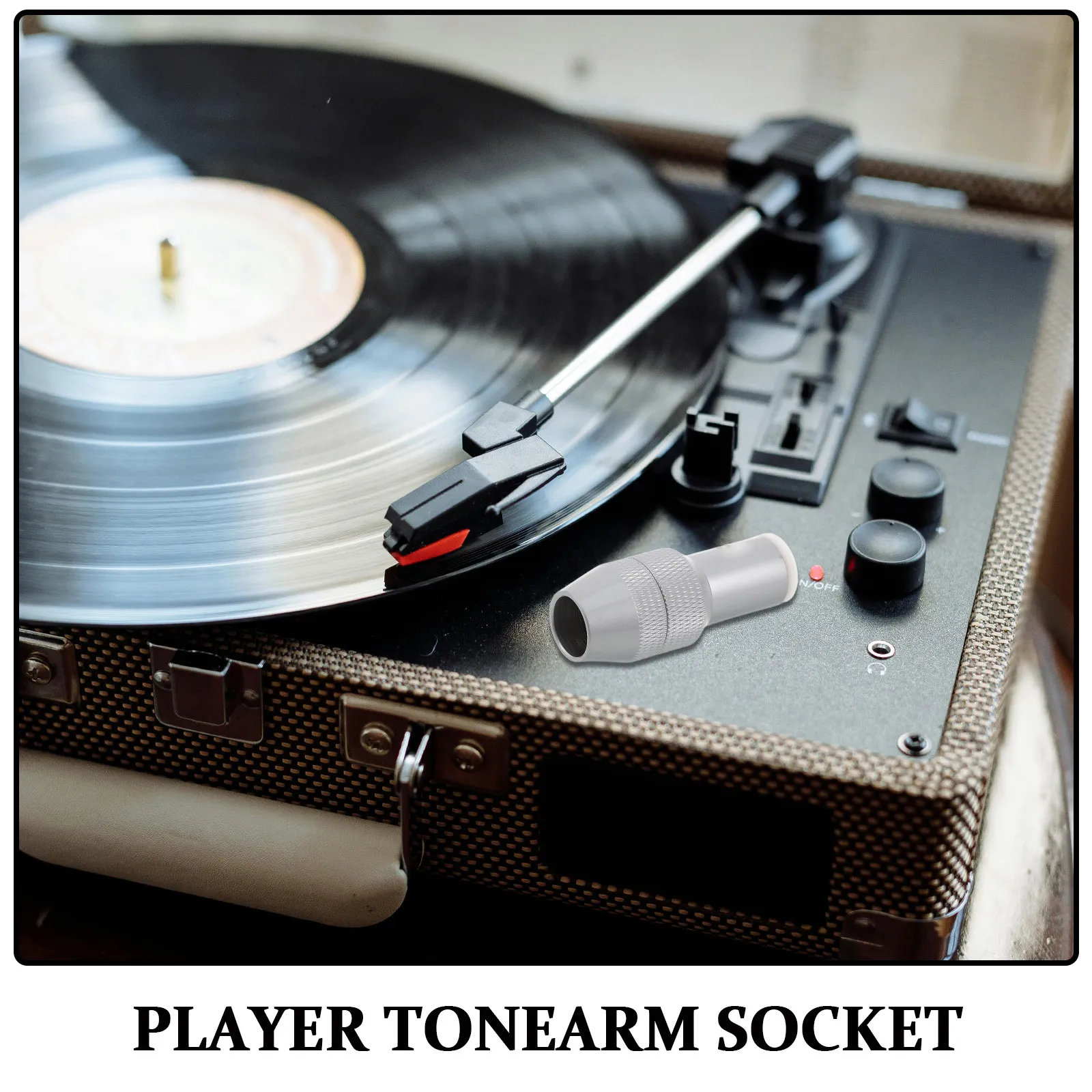 Tonearm Headshell Connector 75Mm 5-Pin Vinyl Record Player Tonearm Socket Replacement Cartridge Mount Repair Part Phono Player