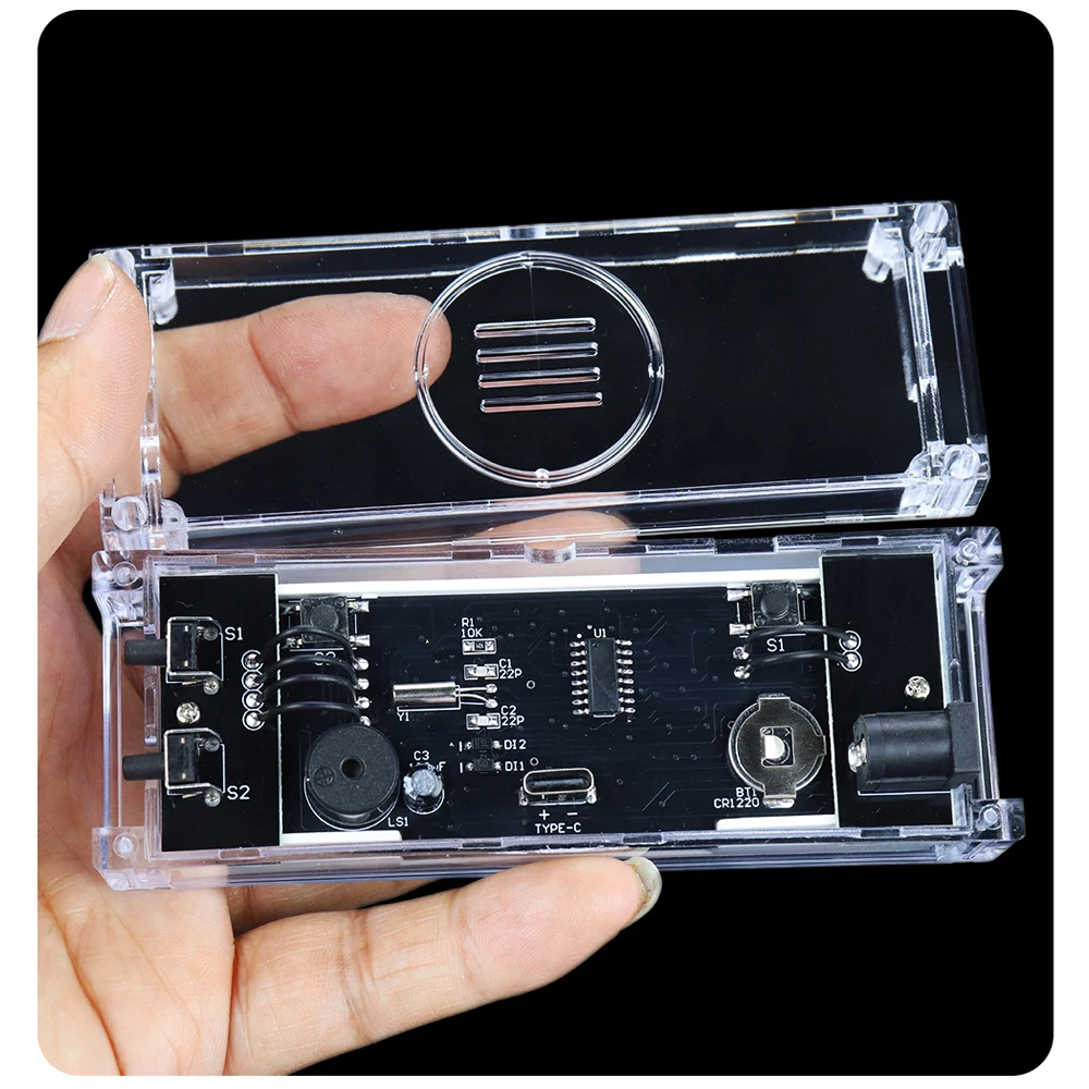 DIY Digital Clock Kit Color LED Digital Tube Buzzer Speaker Clock Electronic Soldering Project with USB Cable