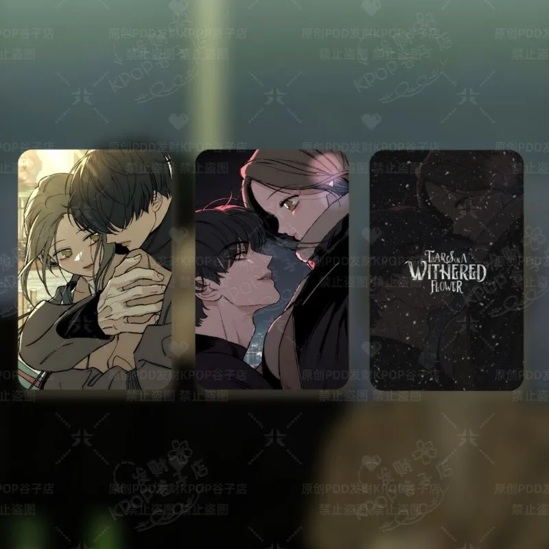 Lágrimas en una flor marchita, tarjeta pequeña de Anime de 3 pulgadas, tarjetas fotográficas Na Hae-soo, tarjeta LOMO, sesión fotográfica para colección de Fans, regalo para amigos