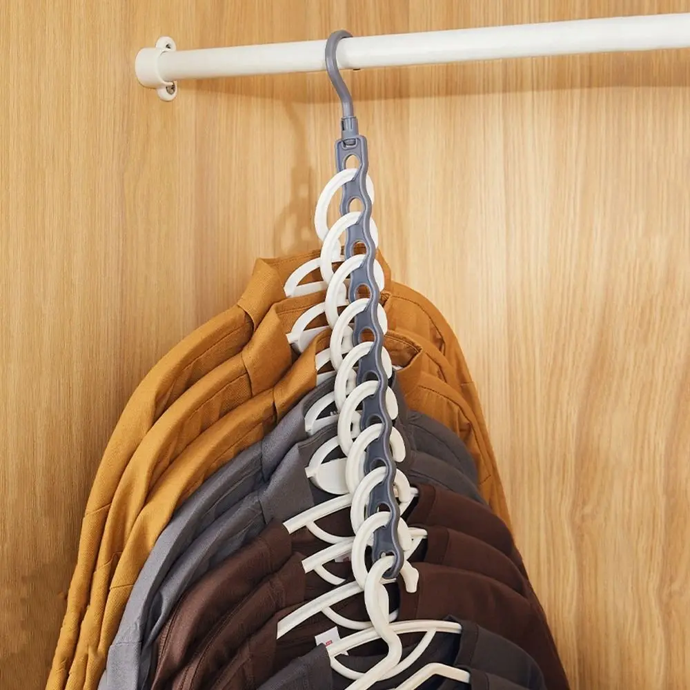 Multi-functional Clothes Hanger Organizer Space Saving Folding Magic Hanger Drying Rack Scarf Clothes Storage Supply