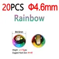 20pcs 4.6mm Rainbow