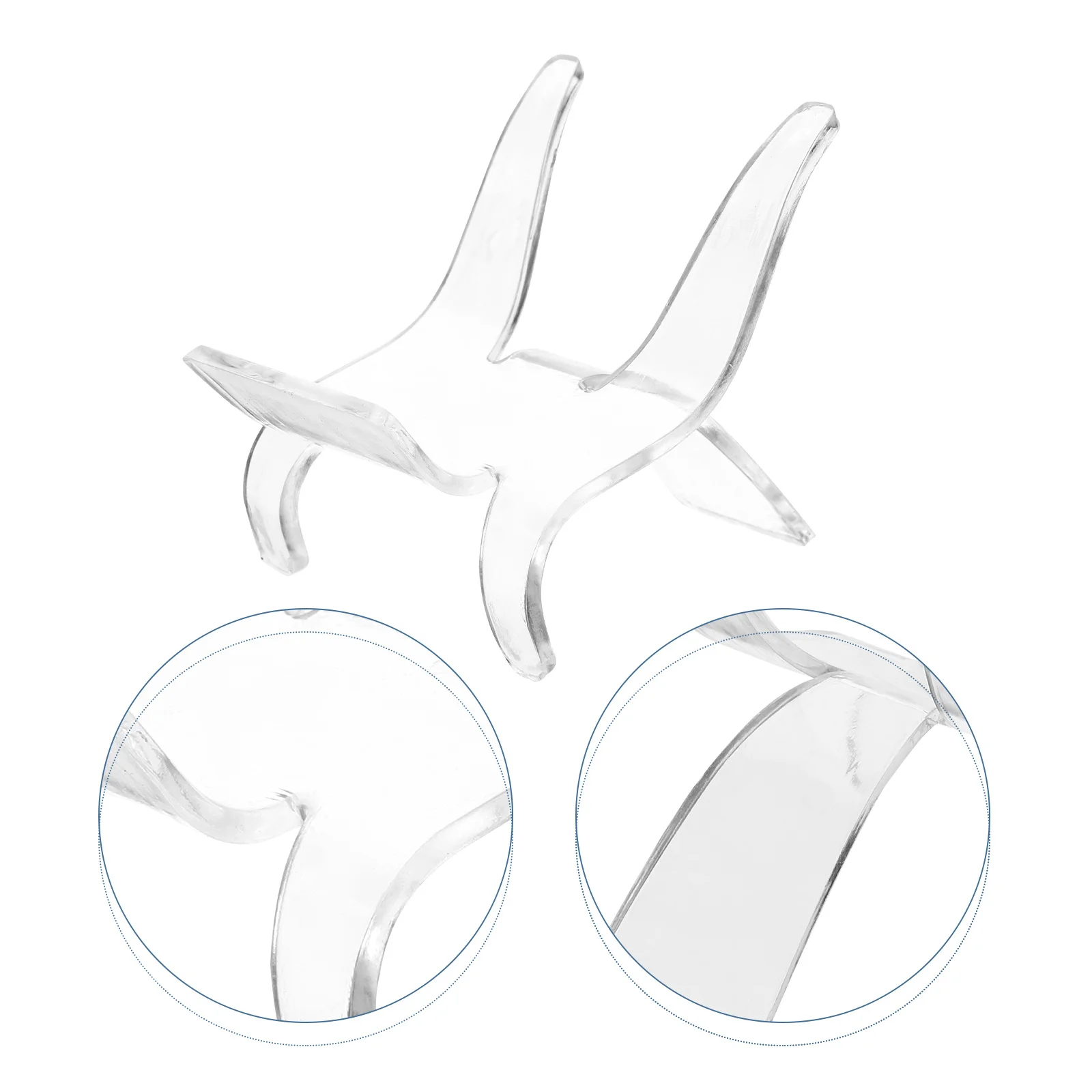 

10Pcs Acrylic Display Stands for Collectibles Clear Crystal Rock Mineral Specimen Holder Chair-Shaped Showcase Base for Jewelry