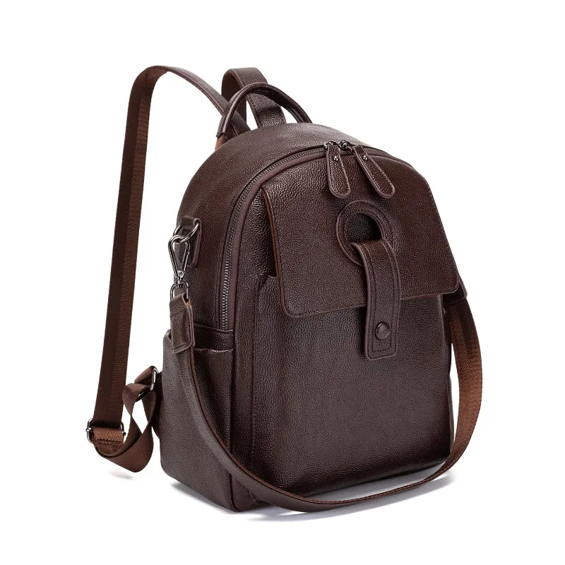Premium Women's Soft Leather Backpack – 2026 New Arrival: Spacious Design for Travel and Business, Convertible Shoulder Bag