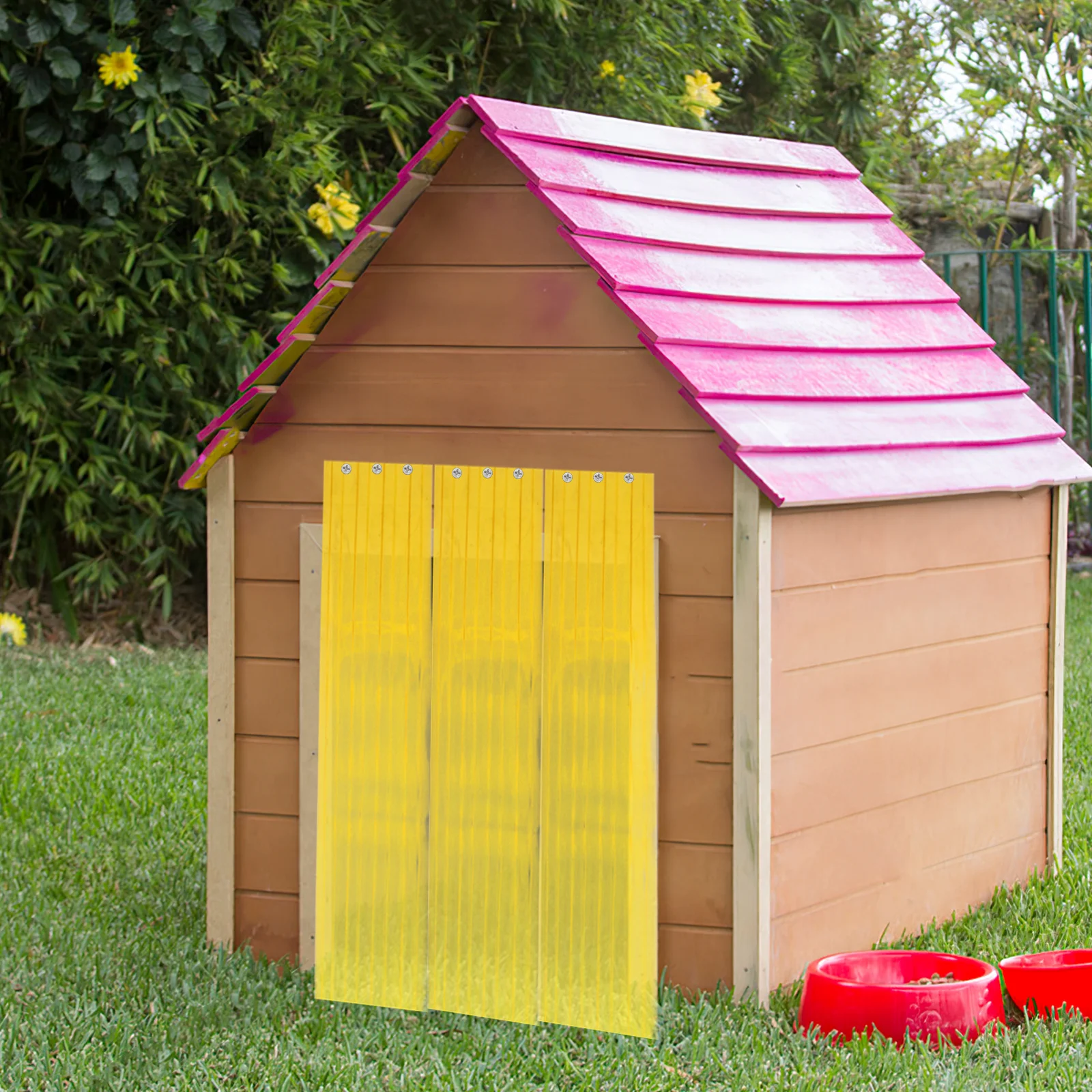 

74 X 7 Inch Dog Door Curtain Transparent PVC Strip for Pet Kennel Partition Clear Hanging Flap Windproof Draft Blocker