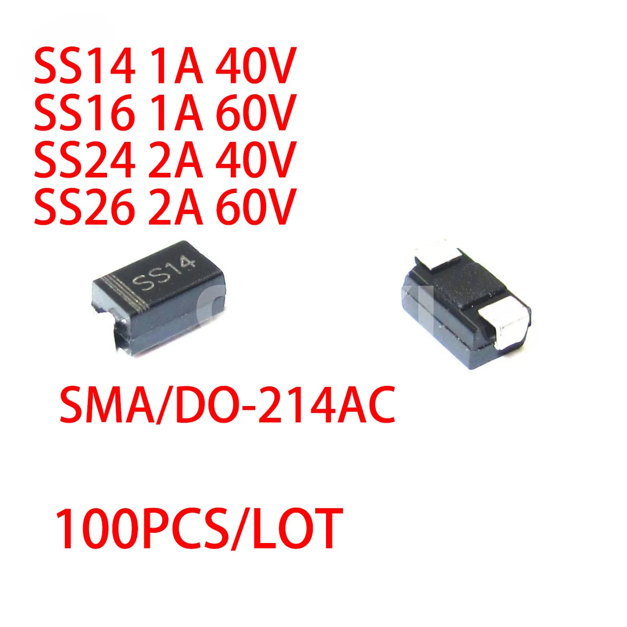 100PCS/LOT SS14 1A …