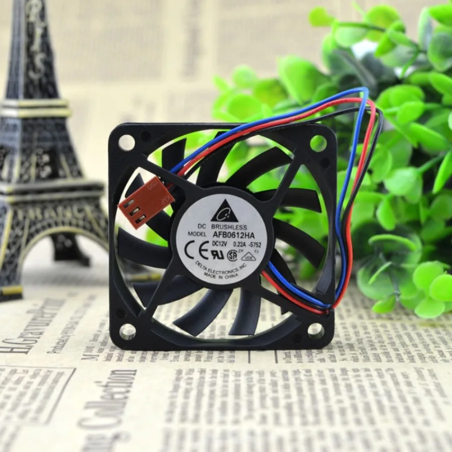 AA + for genuine Delta 6010 0.22A AFB0612HA 6CM ultra-thin double ball small fan, large air volume 3P port