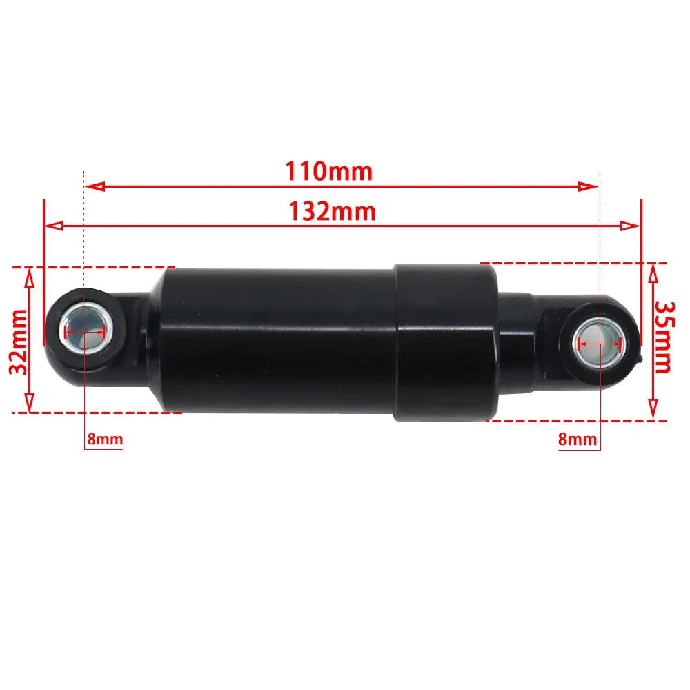 Universal Hydraulic Shock Absorber 110mm Black All Inclusive Electric Scooter Anti Vibration Accessories