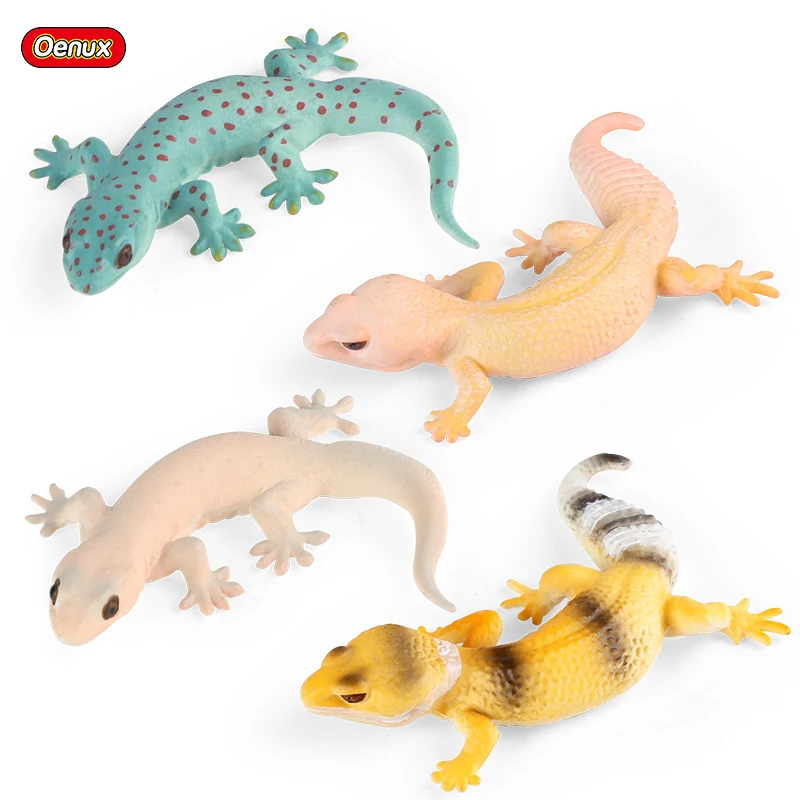 Oenux New Simulation Wild Reptile Animals Action Figures Lizard Model Figurines Kids Education Congnitive Scene Decoration Toy