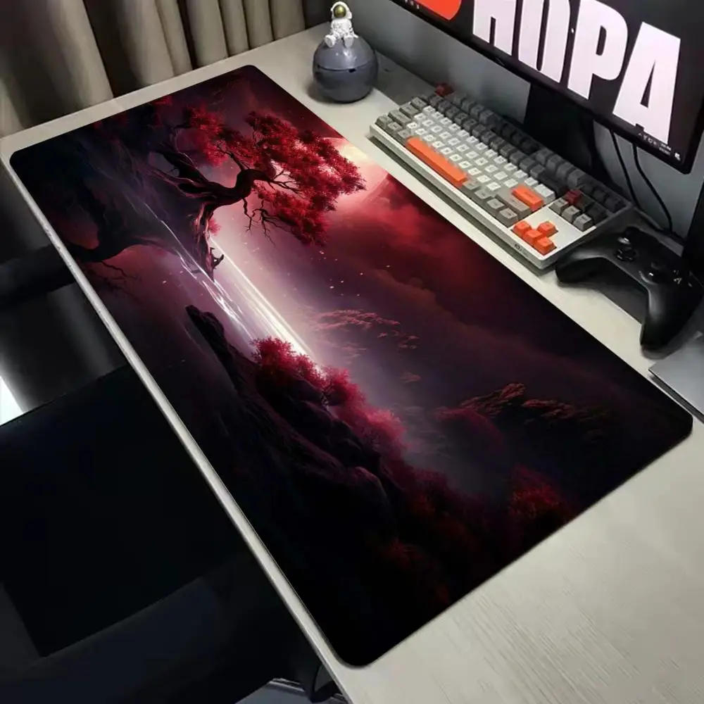 Chinese Pavilion Mountain Sunset Large Cool Mouse-Pad Laptop Non-slip Esports Office Desk Mat Mousepad Mini PC Desktop Gear