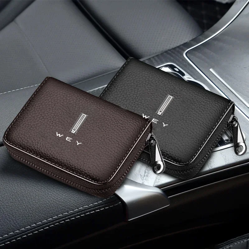 Car Carbon Fiber Driver\'s License Holder Card Bag Driving ID Card Storage Bag Wallet For Great Wall WEY Coffee vv5 vv6 vv7