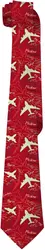 Plane Red Holiday Work Men‘s Neckties Novelty Skinny Ties for Men Gifts for Office Holiday Party, One Size Neck Tie One Size